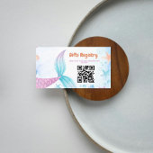 Onder het zee Baby shower cadeau Registry qr code Informatiekaartje