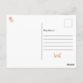 Onder het Zee Baby shower Cute Pastel Kawaii Briefkaart (Achterkant)