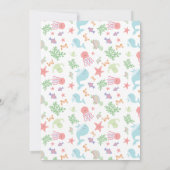 Onder het Zee Baby shower Cute Pastel Neutral Kaart (Achterkant)