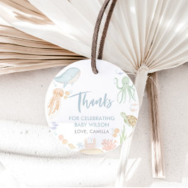 Onder het Zee Baby shower dank je Bedankjes Labels