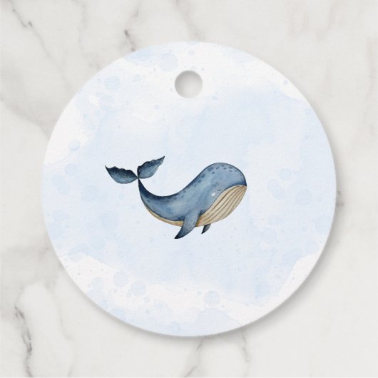 Onder het zee Baby shower Dank u Bedankjes Labels (Achterkant)