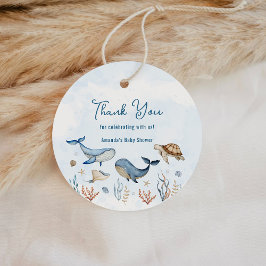 Onder het zee Baby shower Dank u Bedankjes Labels