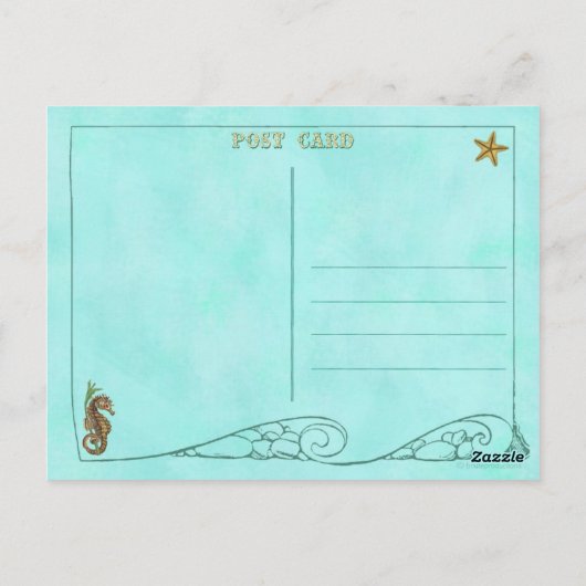 Onder het Zee Baby shower Dank U Briefkaart (Achterkant)