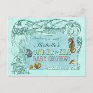 Onder het Zee Baby shower Dank U Briefkaart
