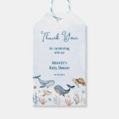 Onder het zee Baby shower Dank u Cadeaulabel (Voorkant)