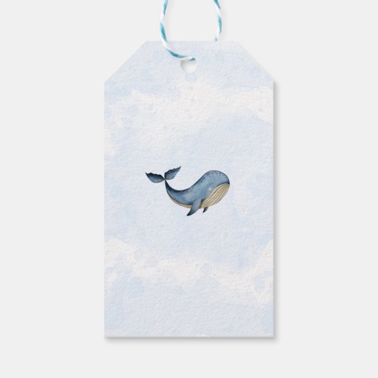 Onder het zee Baby shower Dank u Cadeaulabel (Achterkant)