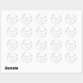 Onder het Zee Baby shower Dank u Favor Ronde Sticker (Vel)