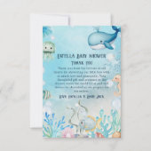 Onder het Zee Baby shower Dankjewel Kaarten (Voorkant)