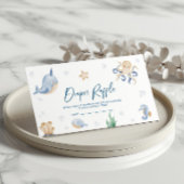Onder het Zee Baby shower Diaper Raffle Informatiekaartje