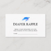 Onder het Zee Baby shower Diaper Raffle Nautical Informatiekaartje (Voorkant)