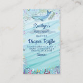 Onder het Zee Baby shower Diaper Raffle Ticket Informatiekaartje (Voorkant)