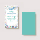 Onder het Zee Baby shower Diaper Raffle Ticket Informatiekaartje