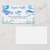Onder het Zee Baby shower Diaper Raffle Visitekaartje (Voorkant / Achterkant)