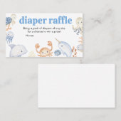 Onder het Zee Baby shower Diaper Raffle Visitekaartje (Voorkant / Achterkant)