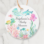 Onder het Zee Baby shower Favor Gift Label (Achterkant)
