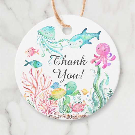 Onder het Zee Baby shower Favor Gift Label (Voorkant)