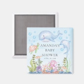 Onder het Zee Baby shower Favor Magnet (Voorkant / Achterkant)