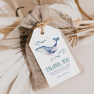 Onder het Zee Baby shower Favor Tags Cadeaulabel