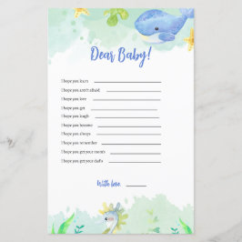 Onder het Zee Baby shower Game Beste Baby Wensen