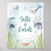 Onder het Zee Baby shower geschenken/Kaarten Poste Poster (Voorkant)
