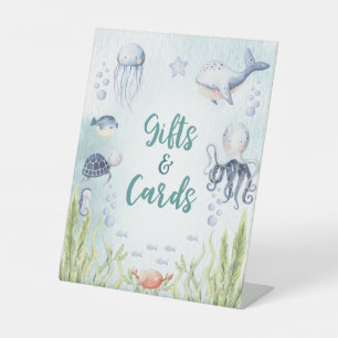 Onder het Zee Baby shower geschenken voetstuk teke Reclamebord Met Voetstuk