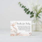 Onder het Zee Baby shower Girl Boho Boeken voor Ba Informatiekaartje (Staand voorkant)