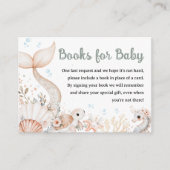 Onder het Zee Baby shower Girl Boho Boeken voor Ba Informatiekaartje (Voorkant)
