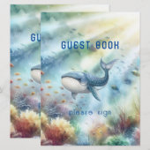 Onder het Zee Baby shower Guest Book Sign (Voorkant / Achterkant)