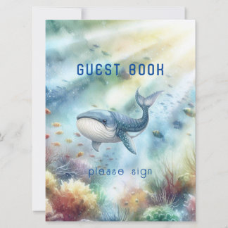 Onder het Zee Baby shower Guest Book Sign