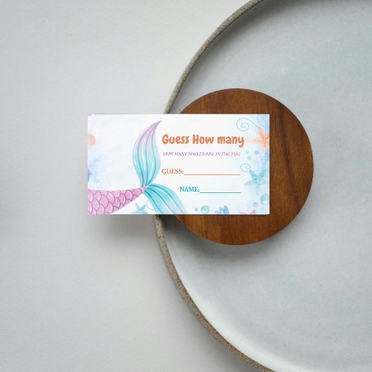 Onder het zee Baby shower Hoeveel vissen zijn er i Informatiekaartje