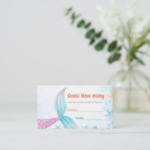 Onder het zee Baby shower Hoeveel vissen zijn er i Informatiekaartje (Staand voorkant)