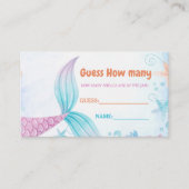 Onder het zee Baby shower Hoeveel vissen zijn er i Informatiekaartje (Voorkant)