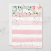 Onder het Zee Baby shower Invitation Girl Ocean Kaart (Achterkant)