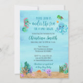 Onder het Zee Baby Shower Invitting Kaart (Voorkant)