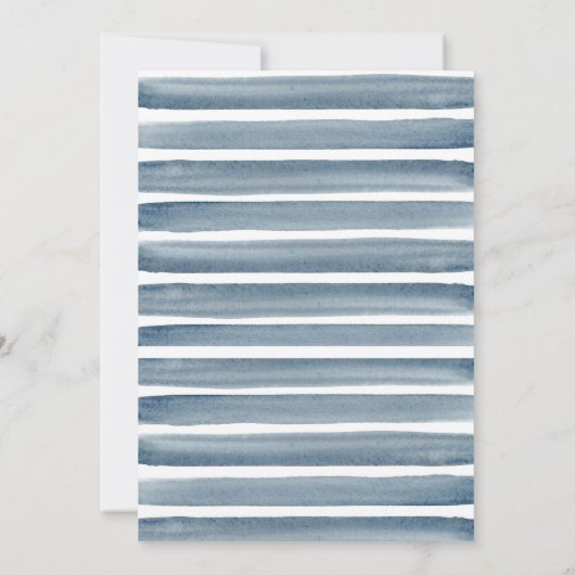 Onder het Zee Baby Shower Invitting Kaart (Achterkant)