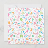 Onder het Zee Baby Shower Invitting Kaart (Achterkant)