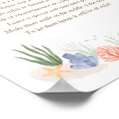 Onder het Zee Baby shower Late Night Diapers Poster (Hoek)