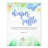Onder het Zee Baby shower Luier Raffle Teken Foto Afdruk (Voorkant)