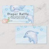 Onder het Zee Baby shower Luierkaartje Informatiekaartje (Voorkant / Achterkant)