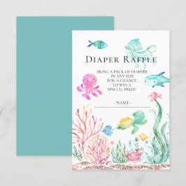 Onder het Zee Baby shower Luierkaartje Kaart