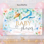 Onder het zee Baby shower Meisje Achtergrond Banne Spandoek