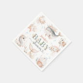 Onder het Zee Baby shower meisje Boho Papier serve Servet (Hoek)