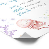 Onder het Zee Baby shower Moeder Osa Bar Poster (Hoek)