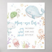 Onder het Zee Baby shower Moeder Osa Bar Poster (Voorkant)