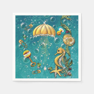 Onder het Zee Baby shower Napkins Servet