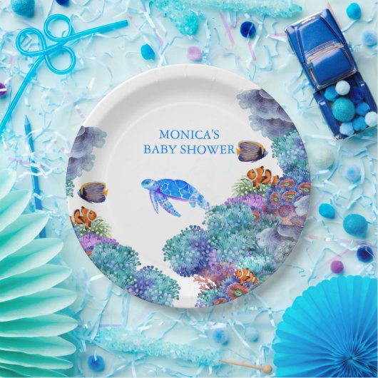 Onder het Zee Baby shower Nautical Ocean Papieren Bordje (Feest)