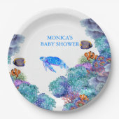 Onder het Zee Baby shower Nautical Ocean Papieren Bordje (Voorkant)