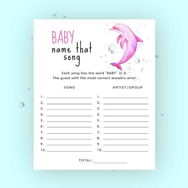 Onder het zee baby shower - Noem dat liedje spel (Creator heeft geüpload)