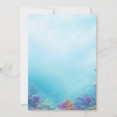 Onder het Zee Baby shower Ocean Animals Boy Kaart (Achterkant)