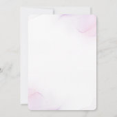 Onder het Zee Baby shower Ocean Waterverf roze Kaart (Achterkant)